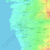 Mappa topografica Surat, altitudine, rilievo