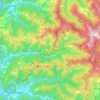 Mappa topografica Valbrevenna, altitudine, rilievo