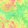 Mappa topografica Nashville-Davidson, altitudine, rilievo