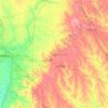 Mappa topografica Worth County, altitudine, rilievo