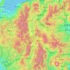 Mappa topografica Prefettura di Nagano, altitudine, rilievo