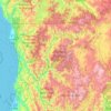 Mappa topografica Klamath National Forest, altitudine, rilievo