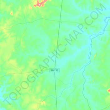 Mappa topografica Nova Rosalândia, altitudine, rilievo