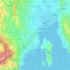 Mappa topografica Davao City, altitudine, rilievo