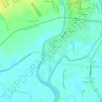 Mappa topografica Cotta, altitudine, rilievo