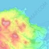 Mappa topografica St. Ives, altitudine, rilievo