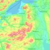 Mappa topografica County Londonderry, altitudine, rilievo