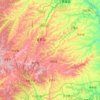 Mappa topografica 宜君县, altitudine, rilievo