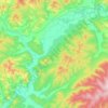 Mappa topografica Балягинское сельское поселение, altitudine, rilievo