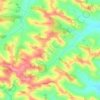 Mappa topografica Gaujac, altitudine, rilievo