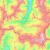 Mappa topografica Zermatt, altitudine, rilievo