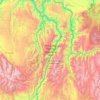 Mappa topografica Hells Canyon National Recreation Area, altitudine, rilievo