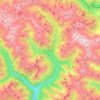 Mappa topografica Lavizzara, altitudine, rilievo