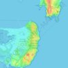 Mappa topografica Kamay Botany Bay National Park, altitudine, rilievo