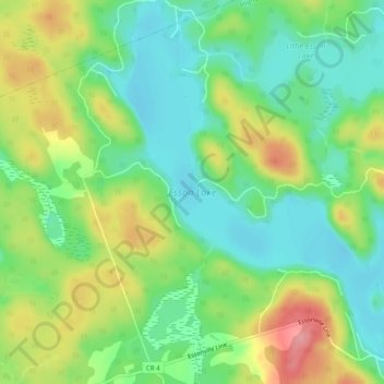 Mappa topografica Esson Lake, altitudine, rilievo