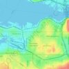 Mappa topografica Vancouver East, altitudine, rilievo