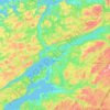 Mappa topografica Steinkjer, altitudine, rilievo