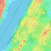 Mappa topografica Upper West Side, altitudine, rilievo