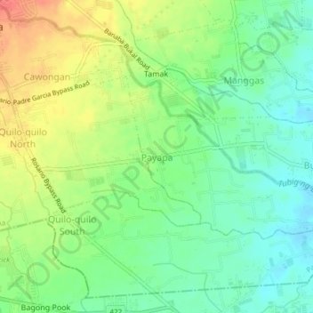 Mappa topografica Payapa, altitudine, rilievo