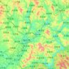 Mappa topografica 梅县区, altitudine, rilievo