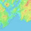 Mappa topografica Saint John, altitudine, rilievo