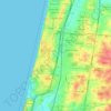 Mappa topografica Netanya, altitudine, rilievo