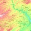 Mappa topografica 白水县, altitudine, rilievo