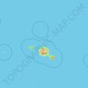 Mappa topografica Windward Islands, altitudine, rilievo