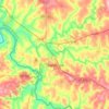 Mappa topografica Ourinhos, altitudine, rilievo