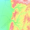 Mappa topografica Coxim, altitudine, rilievo