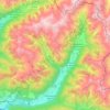 Mappa topografica Gsies - Valle di Casies, altitudine, rilievo