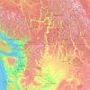 Mappa topografica Columbia River, altitudine, rilievo