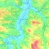 Mappa topografica Mouchan, altitudine, rilievo