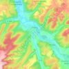 Mappa topografica Chablis, altitudine, rilievo
