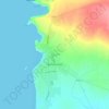 Mappa topografica Ballybunion, altitudine, rilievo