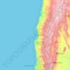 Mappa topografica Valparaíso, altitudine, rilievo