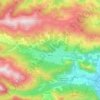 Mappa topografica Saurat, altitudine, rilievo