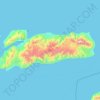 Mappa topografica Pulau Alor, altitudine, rilievo
