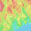 Mappa topografica Hubbards, altitudine, rilievo