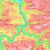 Mappa topografica Dinant, altitudine, rilievo