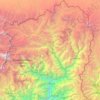 Mappa topografica North Sikkim District, altitudine, rilievo