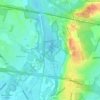 Mappa topografica Denham Lock Wood, altitudine, rilievo