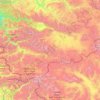 Mappa topografica Кош-Агачский район, altitudine, rilievo