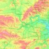Mappa topografica Berkshire, altitudine, rilievo