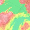 Mappa topografica Upper Peninsula, altitudine, rilievo