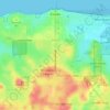 Mappa topografica Cowes, altitudine, rilievo