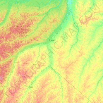 Mappa topografica Envira, altitudine, rilievo
