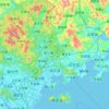Mappa topografica 饶平县, altitudine, rilievo