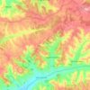Mappa topografica Bagat-en-Quercy, altitudine, rilievo