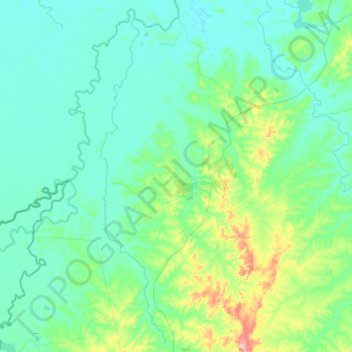 Mappa topografica Sandolândia, altitudine, rilievo